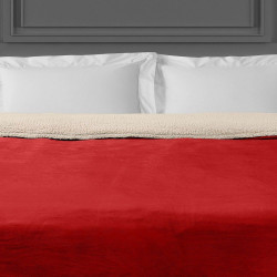 Κουβέρτα Καναπέ Infinity Red-Beige Madi 125X170 125x170cm Flannel