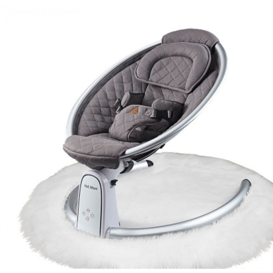 Relax Μωρού Με Κίνηση Και Μουσική E-241 68x63x61cm Grey Hot Mom Αλουμίνιο, Ύφασμα