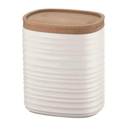 Βάζο Αποθήκευσης Tierra Με Καπάκι 1000ml White Guzzini Πλαστικό,Bamboo