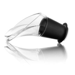Πώμα Ροής Crystal (Σετ 2Τμχ) 18540612 Clear-Black Vacuvin Πλαστικό