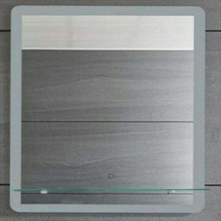 Καθρέπτης Μπάνιου Σκέτος Με Εταζέρα Nino 77-8141 Με Φως Led Touch 60x80cm Clear Gloria Γυαλί