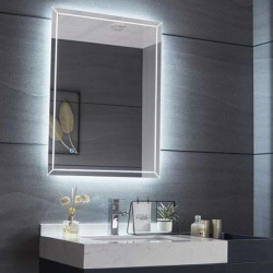 Καθρέπτης Μπάνιου Σκέτος Linate 77-0158 Με Φως Led Touch 60x80cm Clear Gloria Γυαλί