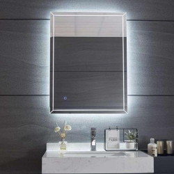 Καθρέπτης Μπάνιου Σκέτος Linate 77-9158 Με Φως Led Touch 90x70cm Clear Gloria Γυαλί