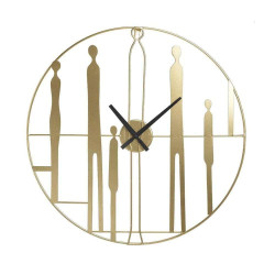 Ρολόι Τοίχου 3-20-874-0017 52x3x52cm Gold-Black Inart Μέταλλο,Πλαστικό