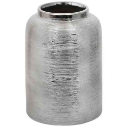 Διακοσμητικό Βάζο 08-221-194 13x13x17,5cm Silver Κεραμικό