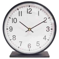 Ρολόι Επιτραπέζιο 133-121-517 23,5x6x24cm Black-White Μέταλλο