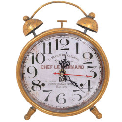 Ρολόι Επιτραπέζιο 373-92-010 22,5x3,5x16,5cm Gold Μέταλλο