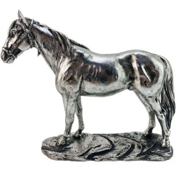 Διακοσμητικό Άλογο 269-122-158 25x7x21cm Silver Πολυρεσίνη