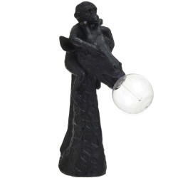 Διακοσμητική Καμηλοπάρδαλη Με Φως Led 3-70-768-0064 16x25x36cm Black Inart Ρητίνη