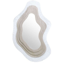 Καθρέπτης Τοίχου 3-95-739-0006 40x2x60cm Natural-White Inart Ξύλο