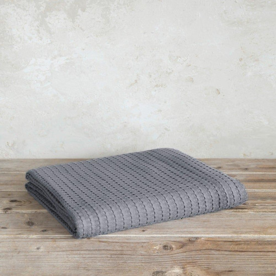 Κουβέρτα Habit Medium Grey Nima Μονό 160x240cm 100% Βαμβάκι