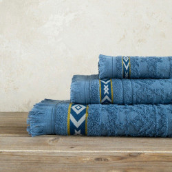 Πετσέτα Marise Denim Blue Nima Προσώπου 50x90cm 100% Βαμβάκι
