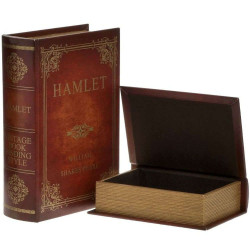 Κουτί-Βιβλίο Hamlet (Σετ 2Τμχ) 3-70-106-0077 19x7x27cm Red-Gold Inart PU