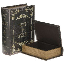 Κουτί-Βιβλίο Abraham Lincold (Σετ 2Τμx) 3-70-106-0058 19x7x27cm Multi Inart PU