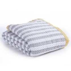 Κουβέρτα Παιδική Happy Stripe Grey Nef-Nef Μονό 160x240cm 100% Βαμβάκι