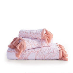 Πετσέτα Lorelay White-Pink Nef-Nef Χεριών 100% Βαμβάκι