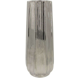 Βάζο 15-00-22927 Φ15x37,5cm Silver Marhome Κεραμικό