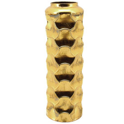 Βάζο Μεταλλικό 15-00-22423 Φ16x48,5cm  Gold Marhome Μέταλλο