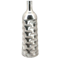 Βάζο Μεταλλικό Μπουκάλι 15-00-22426 Φ20,5x66cm Silver Marhome Μέταλλο