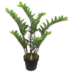 Τεχνητό Φυτό Σε Γλάστρα Ζάμια 04-00-18719 95cm Green Marhome Συνθετικό Υλικό