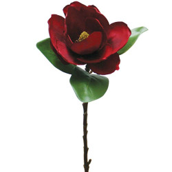 Τεχνητό Λουλούδι Μανόλια 00-00-16028-2 52cm Red Marhome Συνθετικό Υλικό