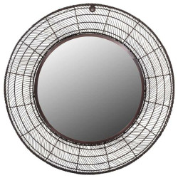 Καθρέπτης Τοίχου Cage 935-123-011 Φ70cm Copper Μέταλλο