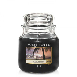 Κερί Αρωματικό Σε Βάζο Black Coconut 1254004E Medium Black Yankee Candle Κερί