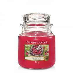 Κερί Αρωματικό Σε Βάζο Red Raspberry 1323187E Medium Red Yankee Candle Κερί