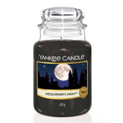 Κερί Αρωματικό Σε Βάζο Midsummers Night 115174Ε Large Black Yankee Candle Κερί