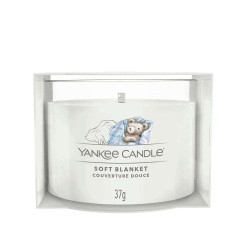 Κερί Αρωματικό Σε Βάζο Votive Signature Soft Blanket 1701452E 5,4x4,4cm White Yankee Candle Κερί