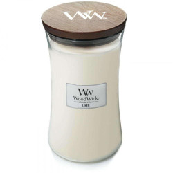 Κερί Αρωματικό Σε Βάζο Linen 93135E 10,2x10,2x17,8cm White WoodWick Κερί