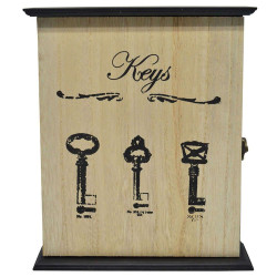 Κλειδοθήκη Keys 812721 22,5x6x26,5cm Natural-Black Ankor Ξύλο