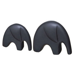 Διακοσμητικοί Ελέφαντες (Σετ 2Τμχ) 07.187930 Black Κεραμικό