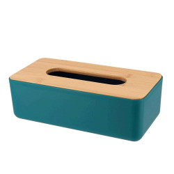 Κουτί Για Χαρτομάντηλα 06.6724265 Blue-Natural Πλαστικό,Bamboo