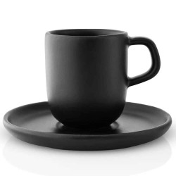 Φλυτζάνι Espresso Με Πιατάκι Stoneware 512705 65ml Black Eva Solo Πηλός