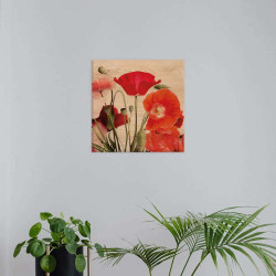 Πίνακας Flower M 21360 29x29x0,6cm Multi Ango Τετράγωνοι Mdf