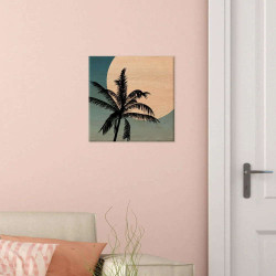 Πίνακας Palm Silhouette M 21359 29x29x0,6cm Multi Ango Τετράγωνοι Mdf