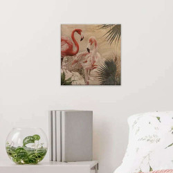 Πίνακας Tropical Flamingos M 21353 29x29x0,6cm Multi Ango Τετράγωνοι Mdf