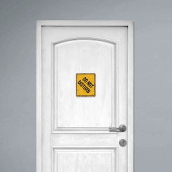 Πινακίδα Διακόσμησης Do Not Disturb 49425 28x19x0,3cm Mustard-Black Ango PVC