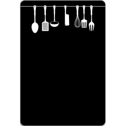 Πινακίδα Διακόσμησης Kitchen 63519 28x19x0,3cm White-Black Ango PVC