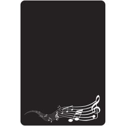 Πινακίδα Διακόσμησης Music 63539 28x19x0,3cm White-Black Ango PVC