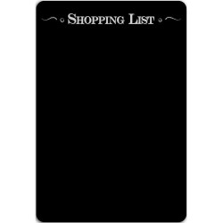 Πινακίδα Διακόσμησης Shopping List 63520 28x19x0,3cm White-Black Ango PVC