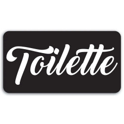 Πινακίδα Διακόσμησης Toilette 1 63101 28x19x0,3cm Black-White Ango PVC