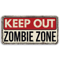 Πινακίδα Διακόσμησης Zombie Zone 63113 28x19x0,3cm Multi Ango PVC