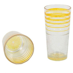 Ποτήρι Νερού Ice Lemon Μ62020 360ml Clear-Yellow Cerve Γυαλί