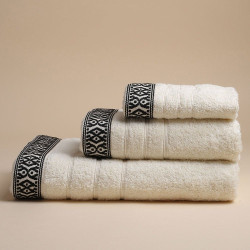 Πετσέτα Maribelle Ecru White Fabric Σώματος 70x140cm 100% Βαμβάκι