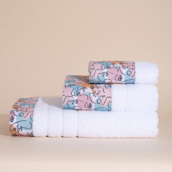 Πετσέτα Art Multi White Fabric Προσώπου 50x90cm 100% Βαμβάκι