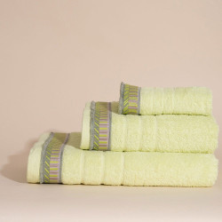 Πετσέτα Holly Green White Fabric Χεριών 30x50cm 100% Βαμβάκι
