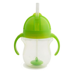 Ποτήρι Βρεφικό Με Καλαμάκι Tip & Sip Cup 207ml Green Munchkin 207ml Πλαστικό