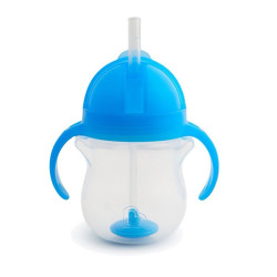 Ποτήρι Βρεφικό Με Καλαμάκι Tip & Sip Cup 207ml Blue Munchkin 207ml Πλαστικό